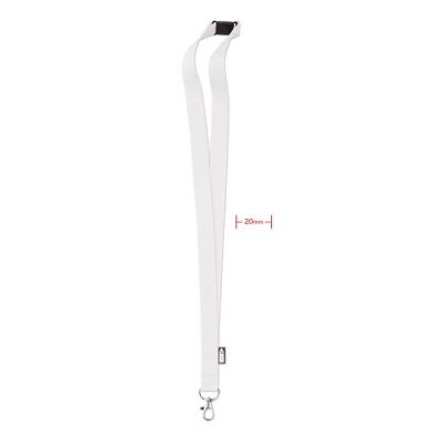 Picture of LANYARD in RPET 20MM in White.