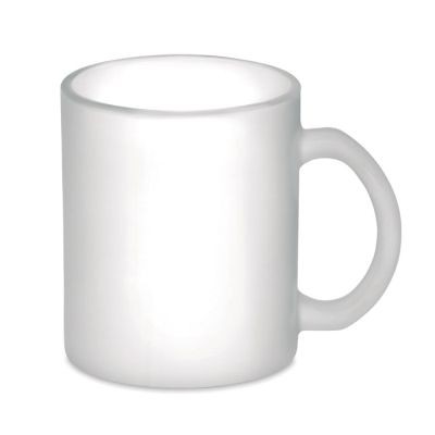 Picture of GLASS SUBLIMATION MUG 300ML in White