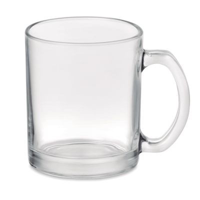 Picture of GLASS SUBLIMATION MUG 300ML in White