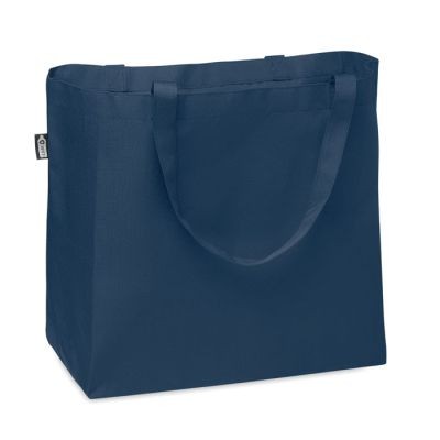 Picture of 600D RPET LARGE SHOPPER TOTE BAG in Blue.