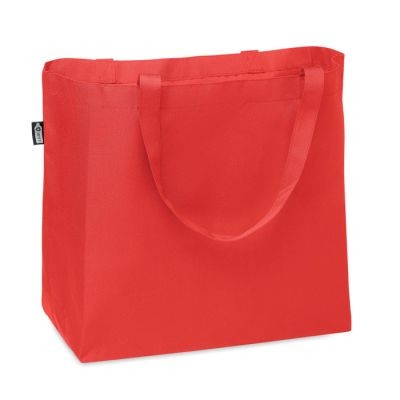 Picture of 600D RPET LARGE SHOPPER TOTE BAG in Red.
