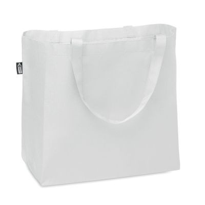 Picture of 600D RPET LARGE SHOPPER TOTE BAG in White.