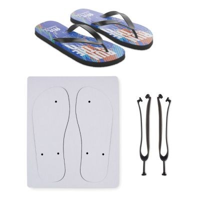 Picture of SUBLIMATION BEACH SLIPPERS in Black