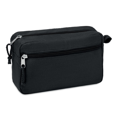 Picture of HEMP WASH BAG HEMP 200 GR & M² in Black.