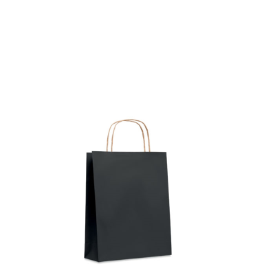 Picture of SMALL GIFT PAPER BAG 90G in Black.