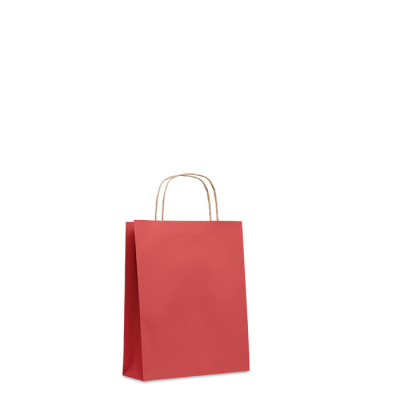 SMALL GIFT PAPER BAG 90G in Red.