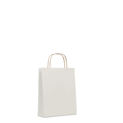 SMALL GIFT PAPER BAG 90G in White.