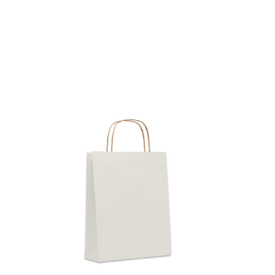 Picture of SMALL GIFT PAPER BAG 90G in White.