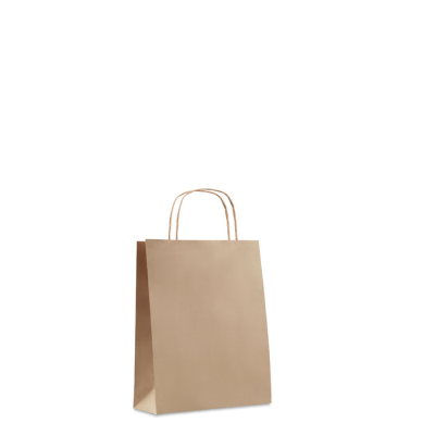 SMALL GIFT PAPER BAG 90G in Beige.