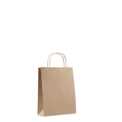 Picture of SMALL GIFT PAPER BAG 90G in Beige.