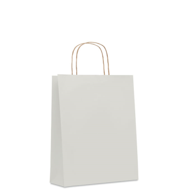 MEDIUM GIFT PAPER BAG 90 GR & M² in White.