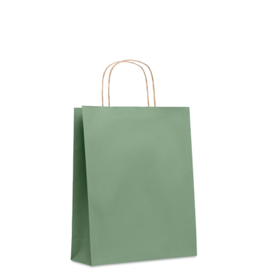 MEDIUM GIFT PAPER BAG 90 GR & M² in Green.