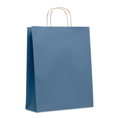 LARGE GIFT PAPER BAG 90 GR & M² in Blue.