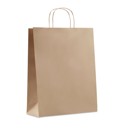 LARGE GIFT PAPER BAG 90 GR & M² in Beige.