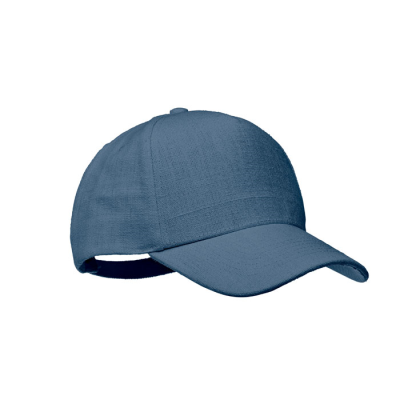 Picture of HEMP BASEBALL CAP 370 GR & M² in Blue.