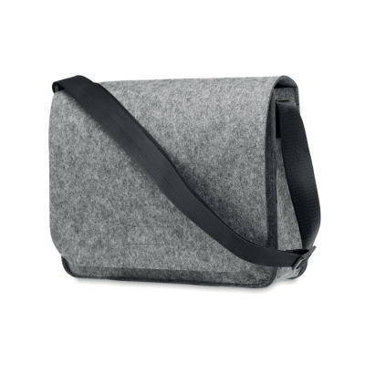 Picture of RPET FELT LAPTOP BAG in Grey.