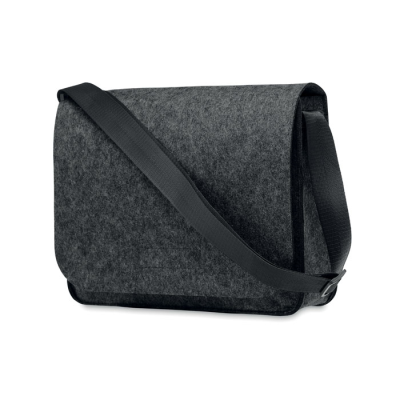 Picture of RPET FELT LAPTOP BAG in Dark Grey.