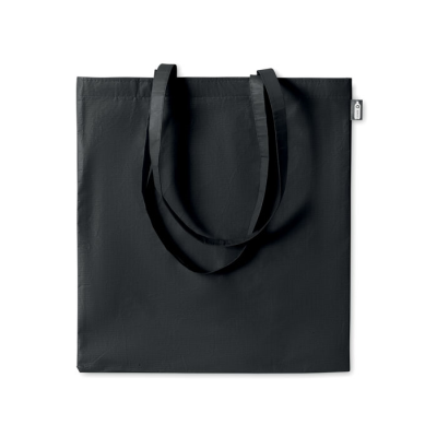 Picture of RPET NON WOVEN SHOPPER TOTE BAG in Black.