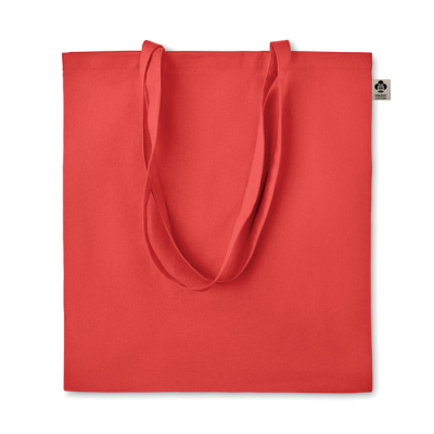 Picture of ORGANIC COTTON SHOPPER TOTE BAG in Red.