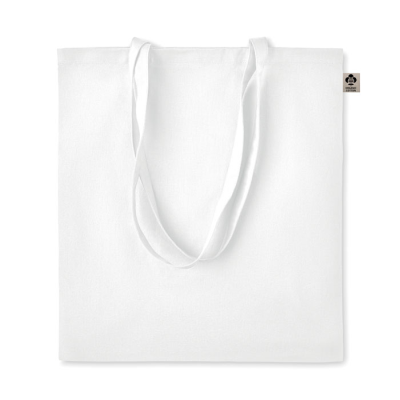 Picture of ORGANIC COTTON SHOPPER TOTE BAG in White.