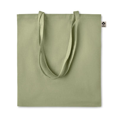 Picture of ORGANIC COTTON SHOPPER TOTE BAG in Green.