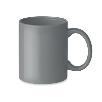 Picture of COLOUR CERAMIC POTTERY MUG 300ML in Grey.