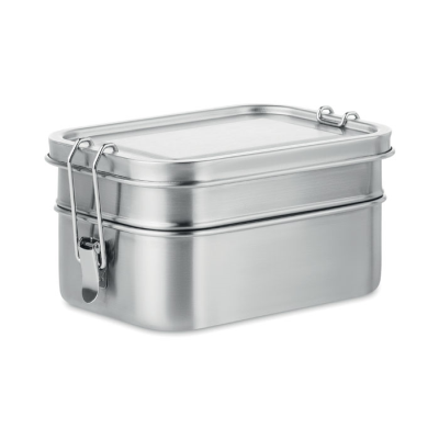 Picture of STAINLESS STEEL METAL LUNCH BOX in Silver