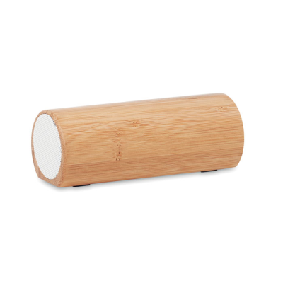 Picture of CORDLESS BAMBOO SPEAKER 2X5W in Brown