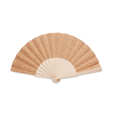 Picture of WOOD HAND FAN with Cork Fabric