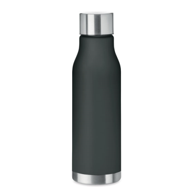 Picture of 600ML RPET BOTTLE with Stainless Steel Cap in Transparent Grey.