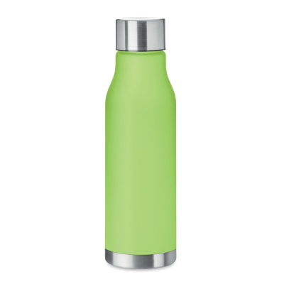 Picture of 600ML RPET BOTTLE with Stainless Steel Cap in Transparent Lime.