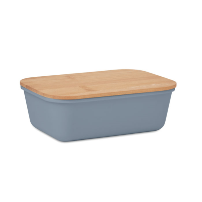 Picture of LUNCH BOX with Bamboo Lid in Blue