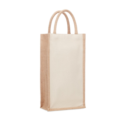 Picture of JUTE WINE BAG FOR TWO BOTTLES in Brown