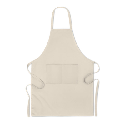 Picture of ORGANIC COTTON APRON 200 GR & M² in Brown.