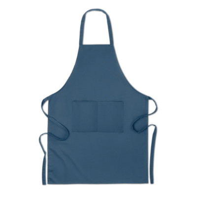 Picture of ORGANIC COTTON APRON 200 GR & M² in Blue.