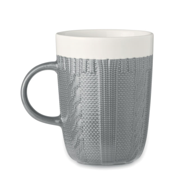 Picture of CERAMIC POTTERY MUG 310 ML in Grey.