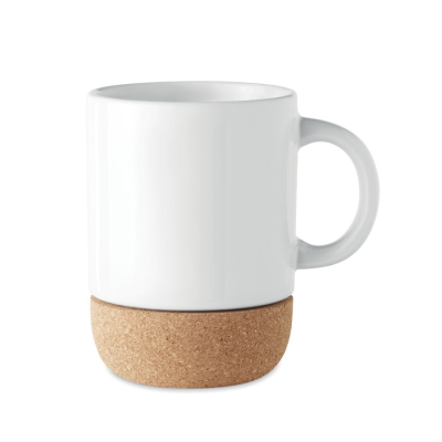 Picture of SUBLIMATION MUG with Cork Base in White.