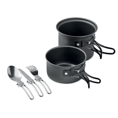 Picture of 2 CAMPING POTS with Cutlery.