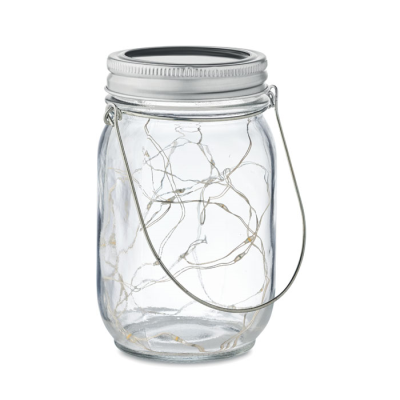 Picture of SOLAR MASON JAR OUTDOOR LAMP in White.