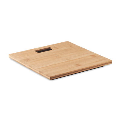 Picture of BAMBOO BATHROOM SCALE in Brown.