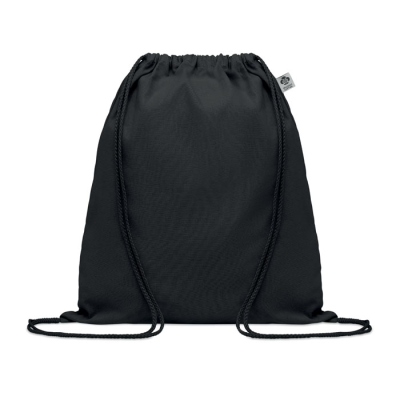Picture of ORGANIC COTTON DRAWSTRING BAG in Black