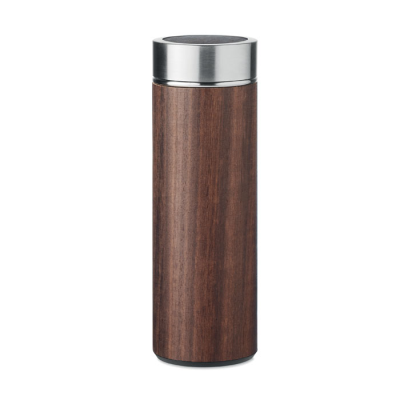 Picture of DOUBLE WALL WOOD FLASK 400ML