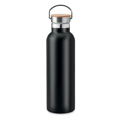 Picture of DOUBLE WALL FLASK 750ML in Black.