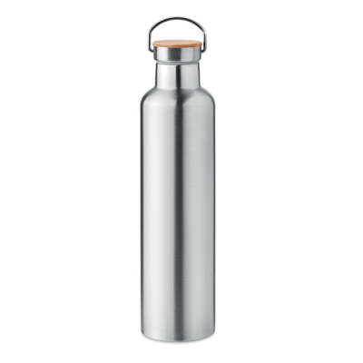 Picture of DOUBLE WALL FLASK 1L in Matt Silver