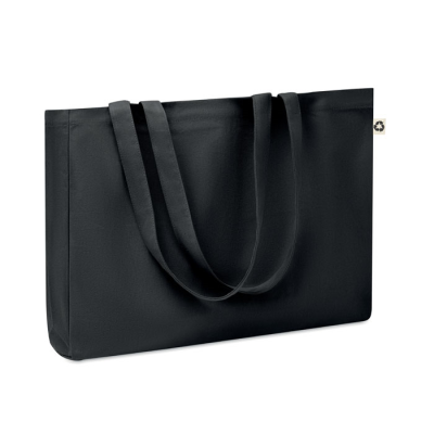 Picture of CANVAS RECYCLED BAG 280G in Black.