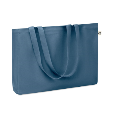 Picture of CANVAS RECYCLED BAG 280G in Blue.