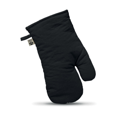 Picture of ORGANIC COTTON OVEN GLOVES in Black.