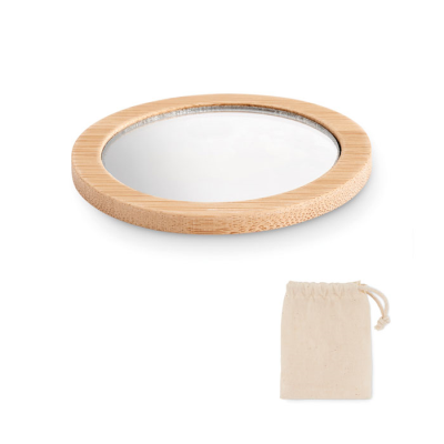 Picture of BAMBOO MAKE-UP MIRROR in Brown