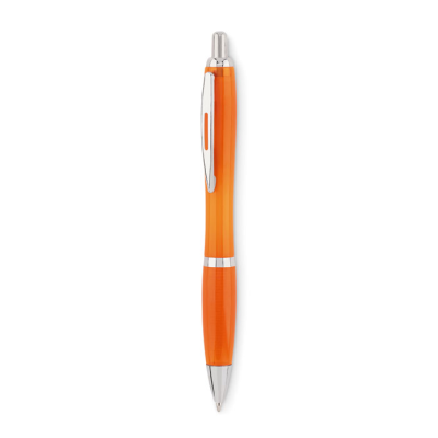 Picture of BALL PEN in Rpet in Transparent Orange.