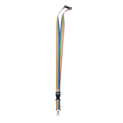 Picture of RAINBOW RPET LANYARD.